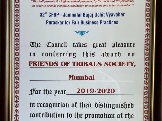 Friends of Tribal Society Receive 32nd CFBP Jamnalal Bajaj Award