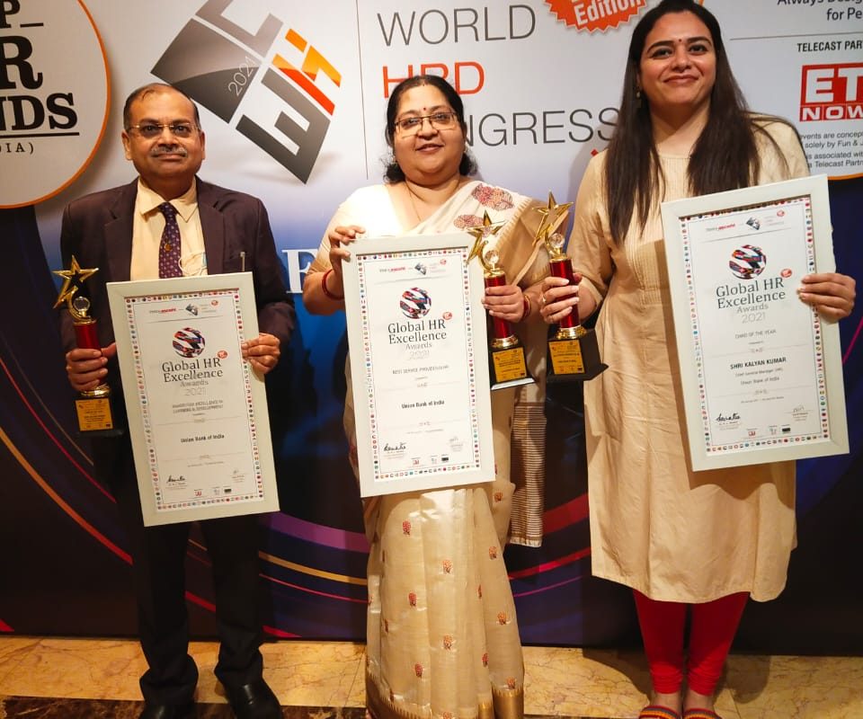UNION BANK OF INDIA WINS WORLD HRD CONGRESS AWARDS