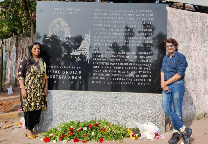 ‘Padma Vibhushan Ustad Ghulam Mustafa Khan Chowk’ Unveiled at Carter Road, Bandra Aaditya Thackeray, Sonu Nigam, Hariharan, Shaan & Ustad ji’s family Grace the Occasion