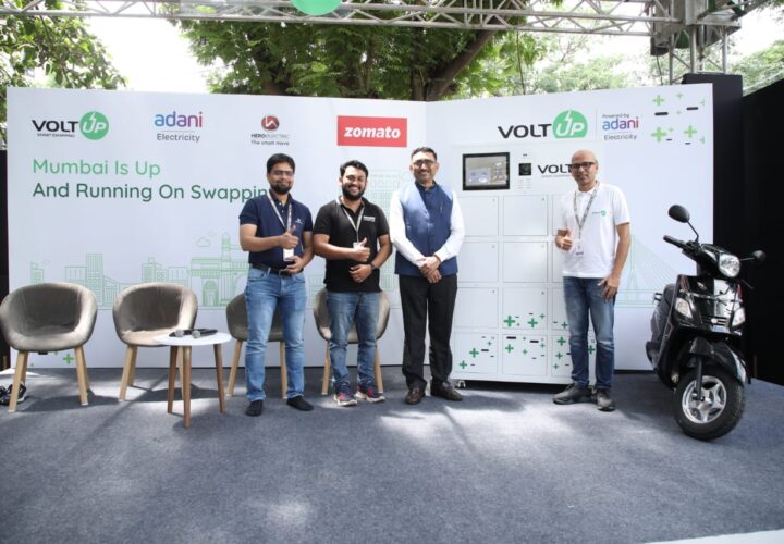 Battery Swapping in Mumbai to become more accessible as VoltUp partners with Adani Electricity, Hero Electric and Zomato