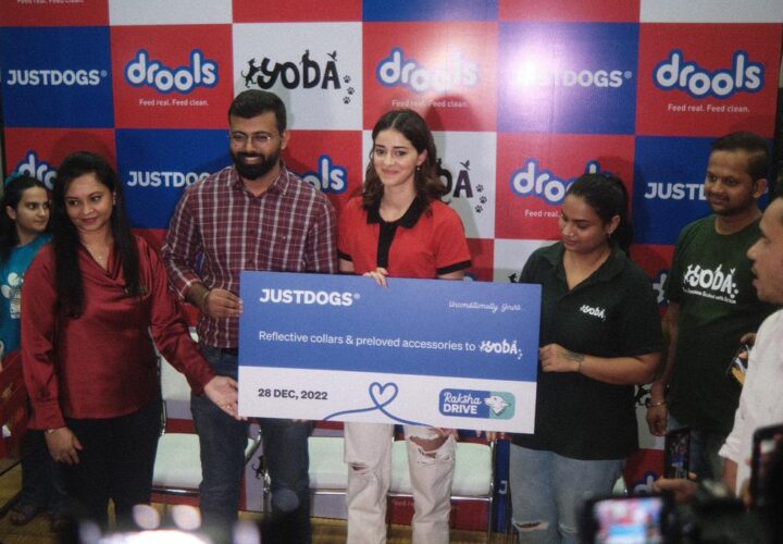 India’s leading pet food brand Drools in collaboration with Ananya Pandey and JUSTDOGS hosts a food donation drive for community animals