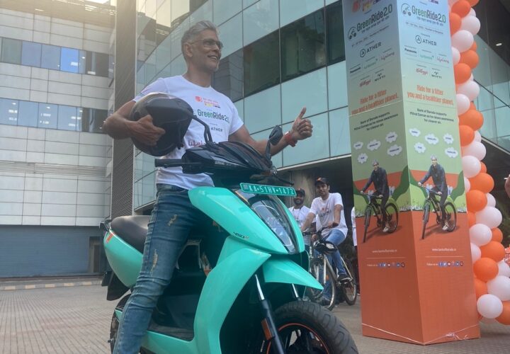 Ather powers Milind Soman’s fitness and clean air mission “Green Ride 2.0” from Mumbai to Mangalore