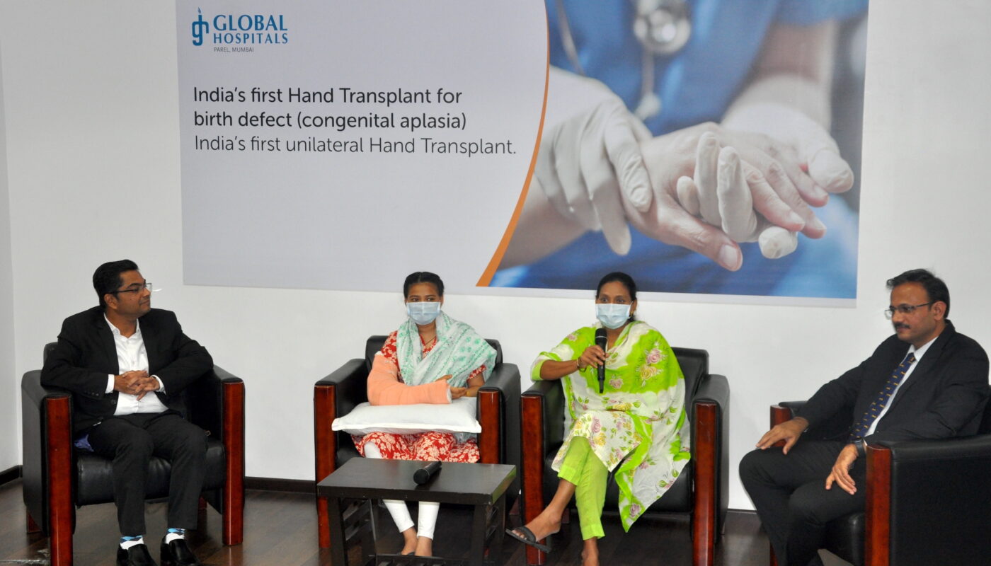 18-Year-Old with Birth Defect Becomes the First Indian to Undergo Successful Unilateral Hand Transplant at Global Hospitals, Parel   