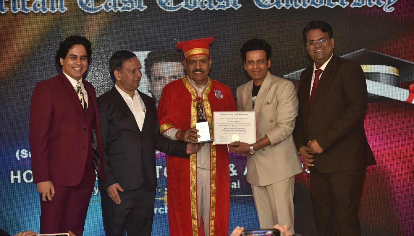 Manoj Bajpayee, the King of OTT bestowed with Honorary Doctorate in Arts for his contribution to Cinema and his Philanthropy