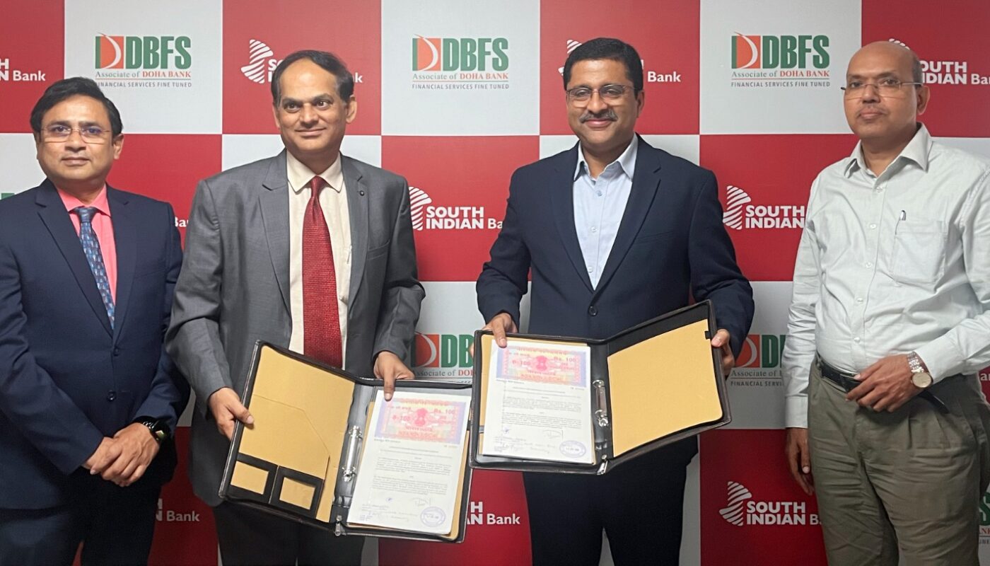 South Indian Bank ties up with Doha Brokerage & Financial Services Ltd for extending Portfolio Investment Services to its NRI customers