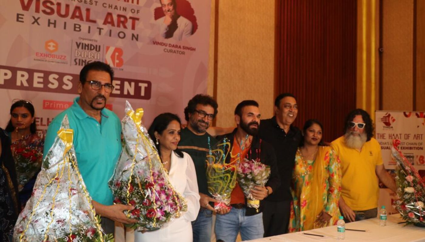Kr Mukesh , Jyoti Yadav Ceo Of Exobuzz Bollywood Actor Bindu Dara Singh Founder And Harsela Vighe Come Together For “The Haat Of Art” 