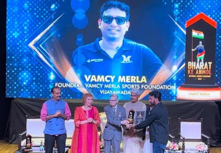 Bharat Ke Anmol award for Vamcy Merla Sports Foundation