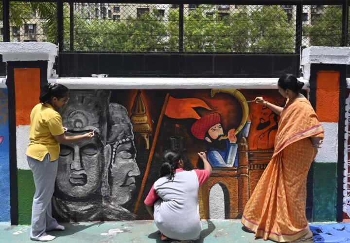 BHIS Malad Students Paint School with Inspiring Stories from the Nation to Commemorate India’s Independence Day