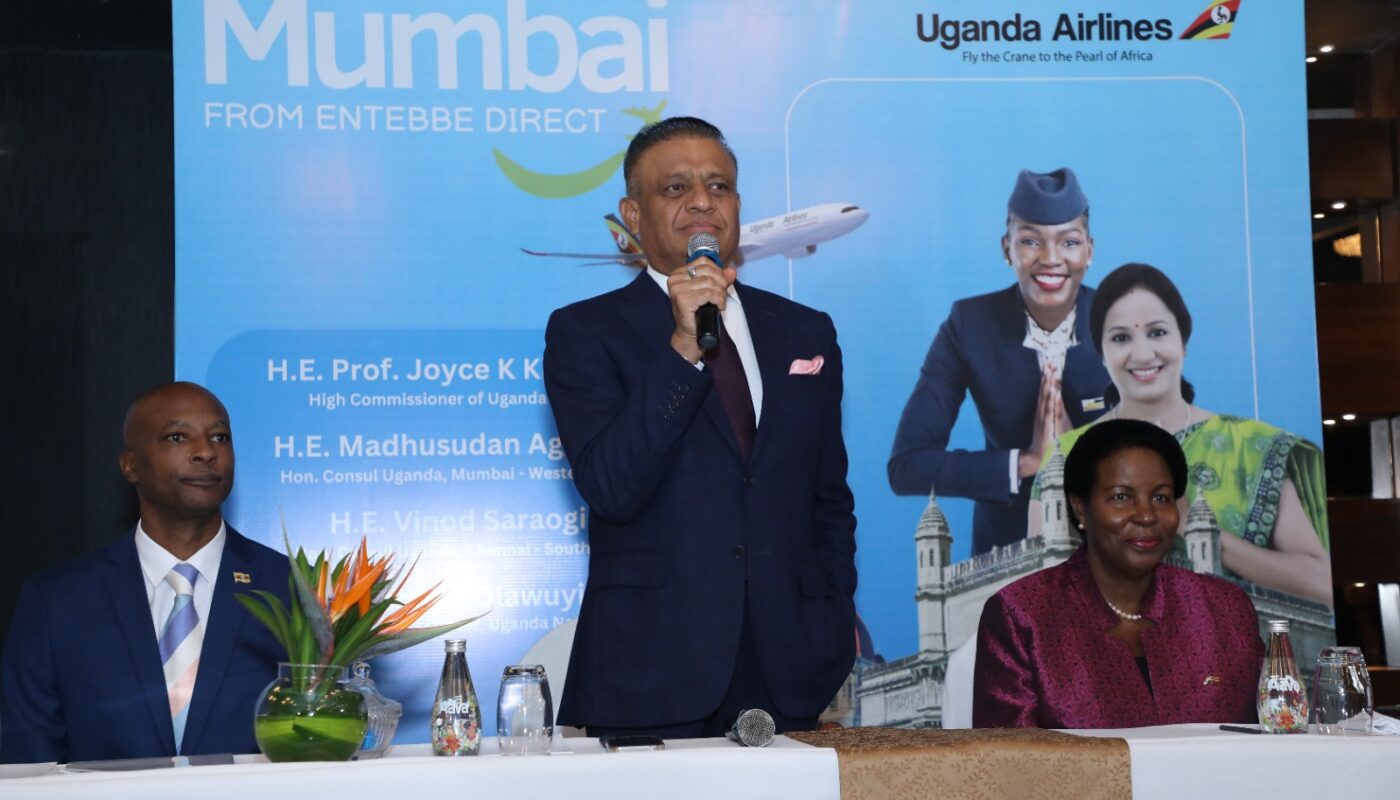 Uganda Airline commences India Operations with the launch of its Tri Weekly Entebbe Mumbai connection