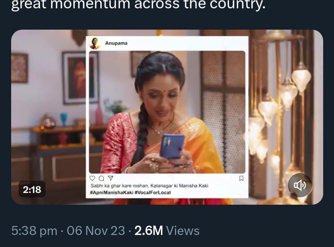 Actress Rupali Ganguly Makes History as the First Television Actress to Feature on Prime Minister Narendra Modi’s Tweet