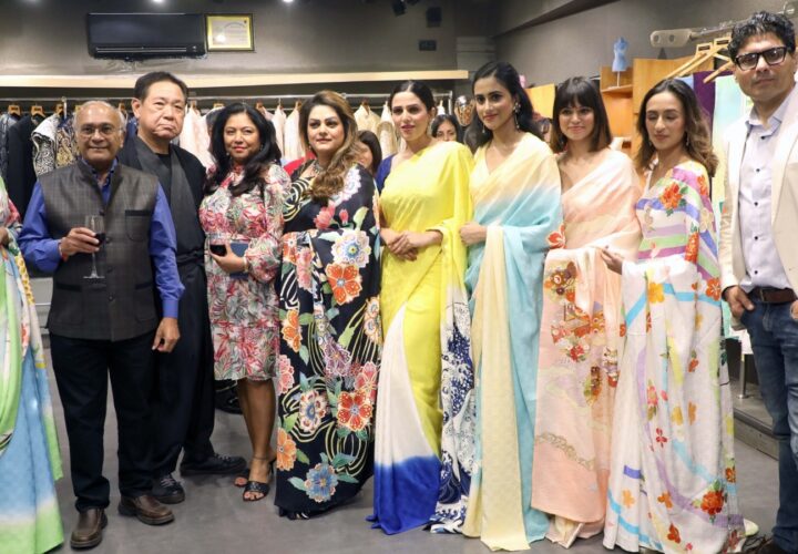 Libas Consumer Products Ltd’s Riyaz and Reshma Gangji’s  unveils first ever Sarees and Stoles in collaboration with Japanese Designers