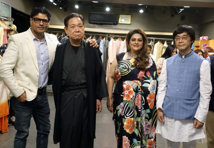 Libas Consumer Products Ltd’s Riyaz and Reshma Gangji’s  unveils first ever Sarees and Stoles in collaboration with Japanese Designers