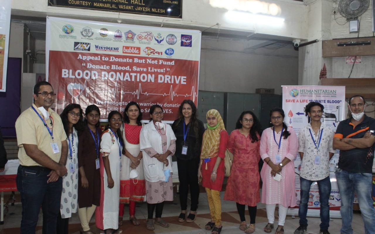 Humanitarian Welfare and Research Foundation (HWARF) conducted a blood donation camp to aid patient treatments at government hospitals across Mumbai