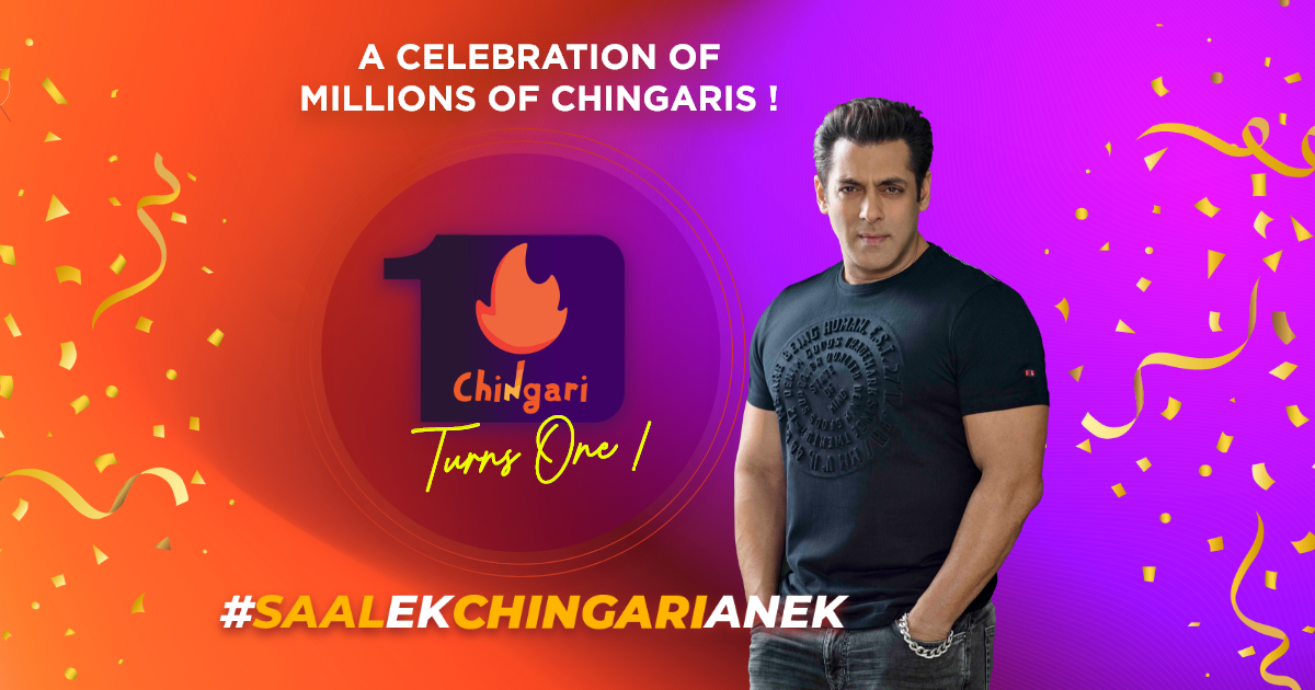 CHINGARI CELEBRATES FIRST ANNIVERSARY WITH CAMPAIGN #SAALEKCHINGARIANEK