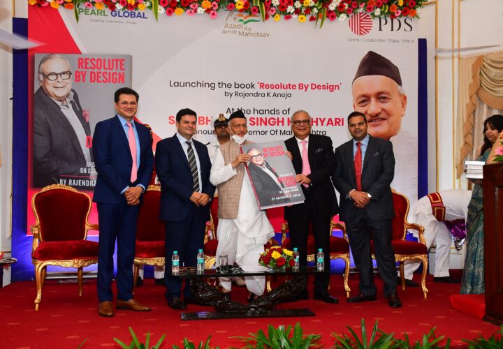 Hon. Governor of Maharashtra Shri. Bhagat Singh Koshyari unveils the book on Deepak Seth, Chairman of PDS Limited – ‘Resolute By Design’