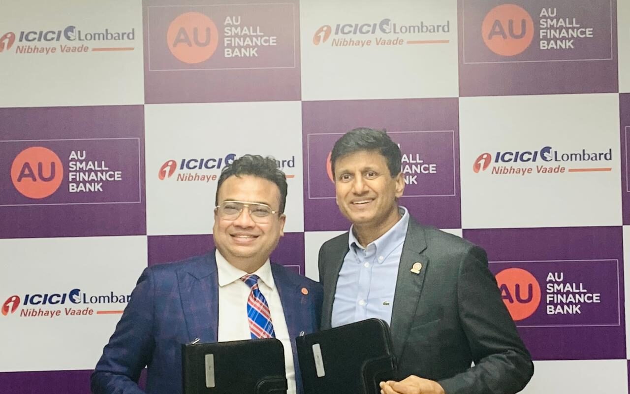 ICICI Lombard and AU Small Finance Bank announce Bancassurance tie-up