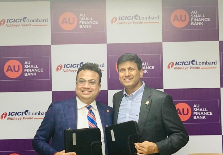 ICICI Lombard and AU Small Finance Bank announce Bancassurance tie-up