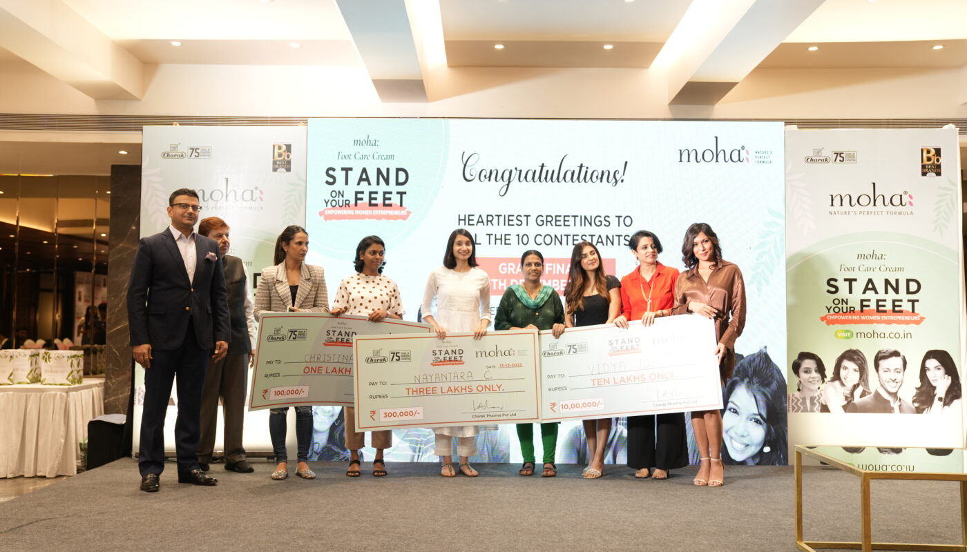 “Stand on Your Feet” initiative offered the best business ideas from women, to stand a chance   of winning a grant of Rs. 10,00,000 (Ten lacs)