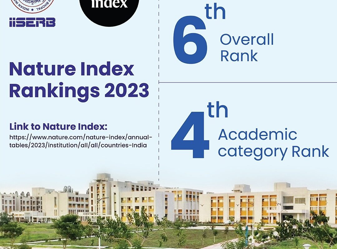 IISER Bhopal Ranks Fourth in Academic Category in Nature Index Rankings 2023