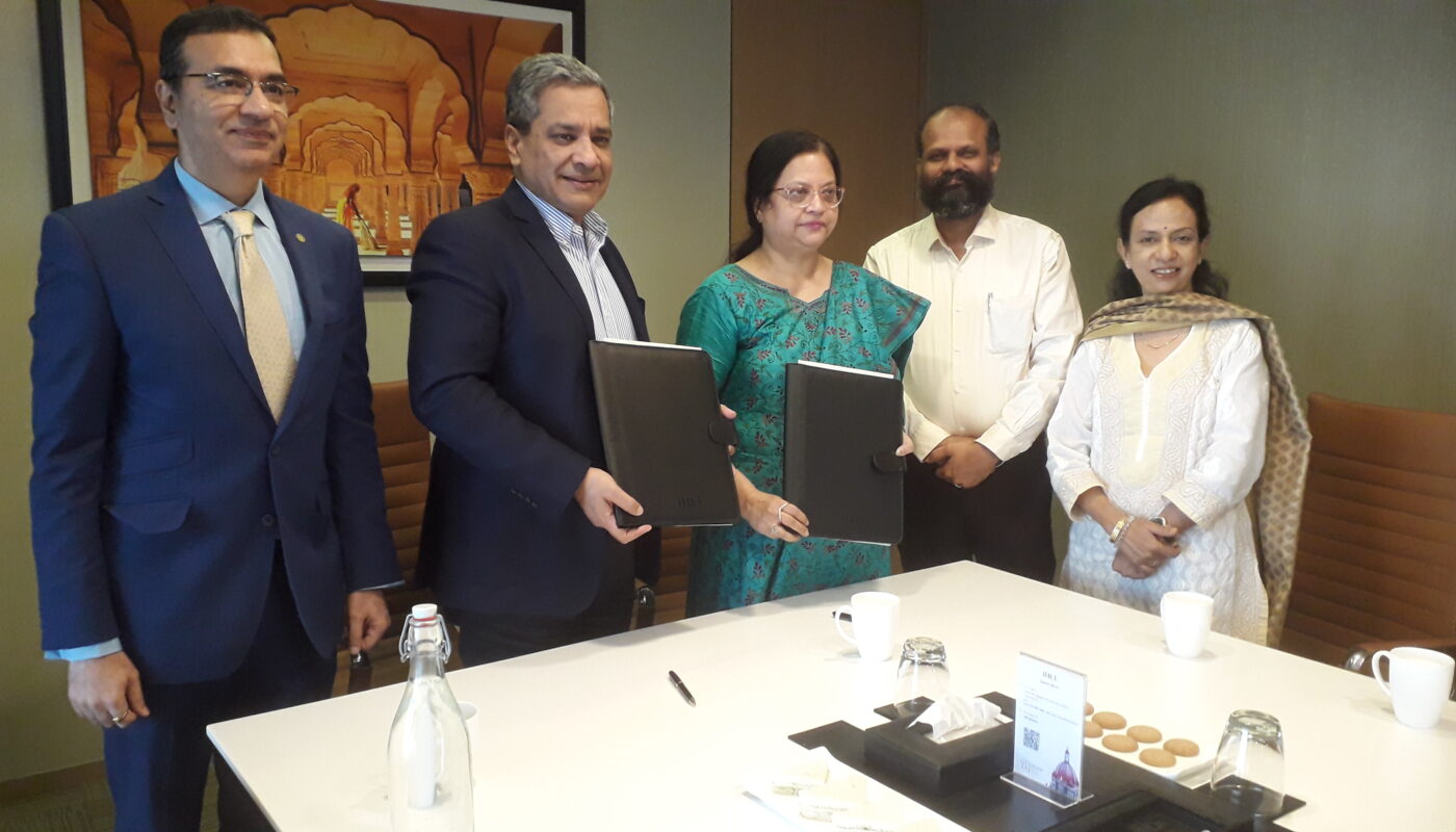 Agreement signup ceremony between Tata Institute of Social Sciences, School of Vocational Education and Indian Hotels Company Ltd (Taj)