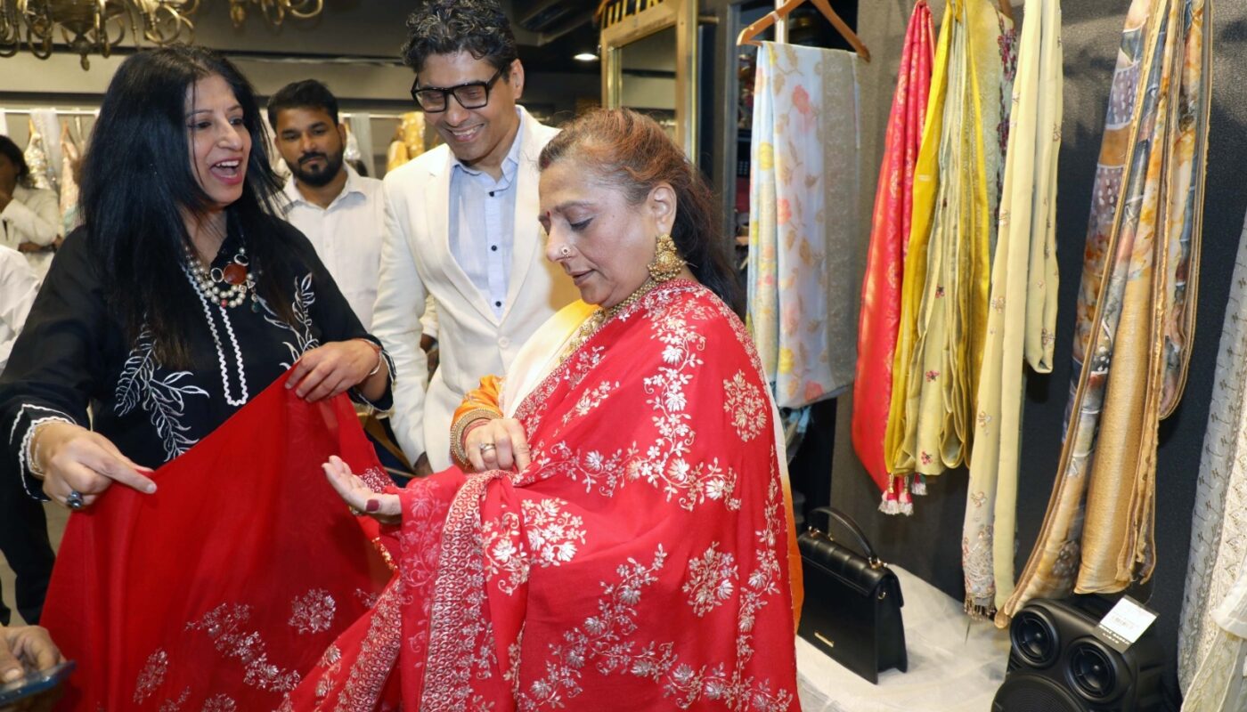 Libas Consumer Products Ltd’s Riyaz and Reshma Gangji’s  unveils first ever Sarees and Stoles in collaboration with Japanese Designers